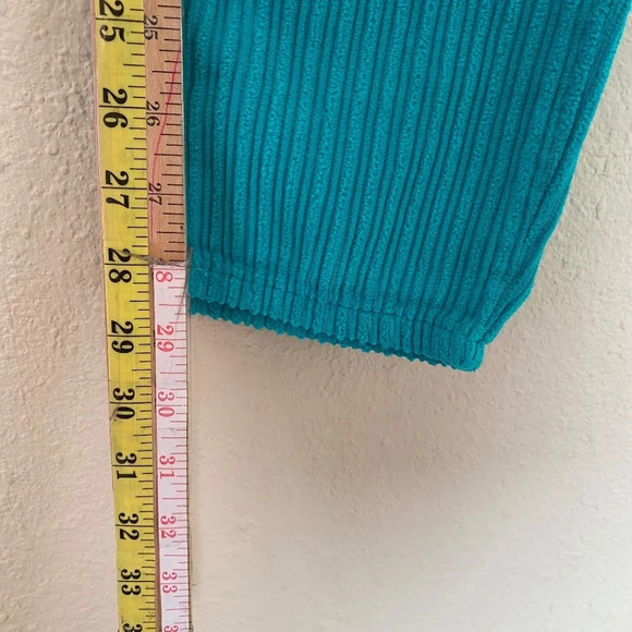 Free People X‎ Ragged Priest jumbo Corduroy Dad Jeans TURQUOISE size 24 - Picture 11 of 13